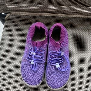 Align Sneakers~Purple Knit Slip-On Sneakers